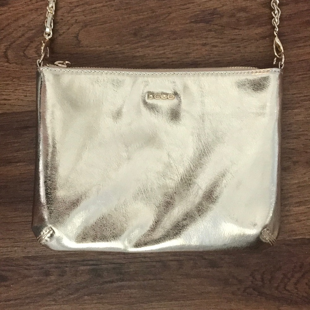 gold bebe crossbody clutch